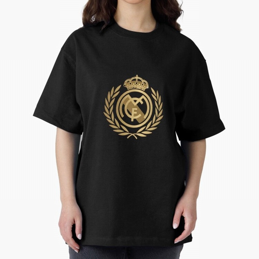 REAL MADRID GOLDEN Oversized T-Shirt Capture Stadium Memories from the FIFA World Cup 2026 USA Canada Mexico Journey through CR7 Highlights, France and Portugal Pride, Football Passion, Legendary Performances, Festival Vibes and Supporter