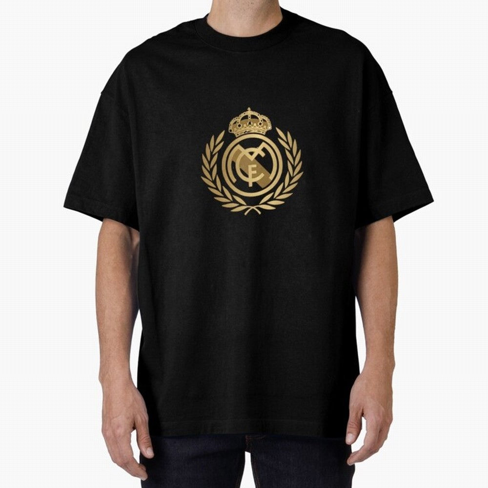 REAL MADRID GOLDEN Oversized T-Shirt Capture Stadium Memories from the FIFA World Cup 2026 USA Canada Mexico Journey through CR7 Highlights, France and Portugal Pride, Football Passion, Legendary Performances, Festival Vibes and Supporter