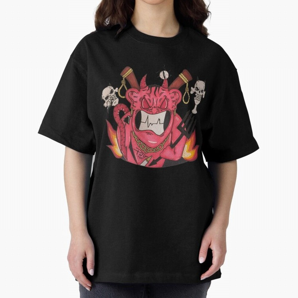 Devil Graffit Oversized T-Shirt Show Fan Pride Across the FIFA World Cup 2026 Journey through Cristiano Ronaldo Highlights, Spain Pride, Retro Football Energy, Iconic Rivalries, Trophy Chase Drama and Stadium Atmosphere; Built for Supporters
