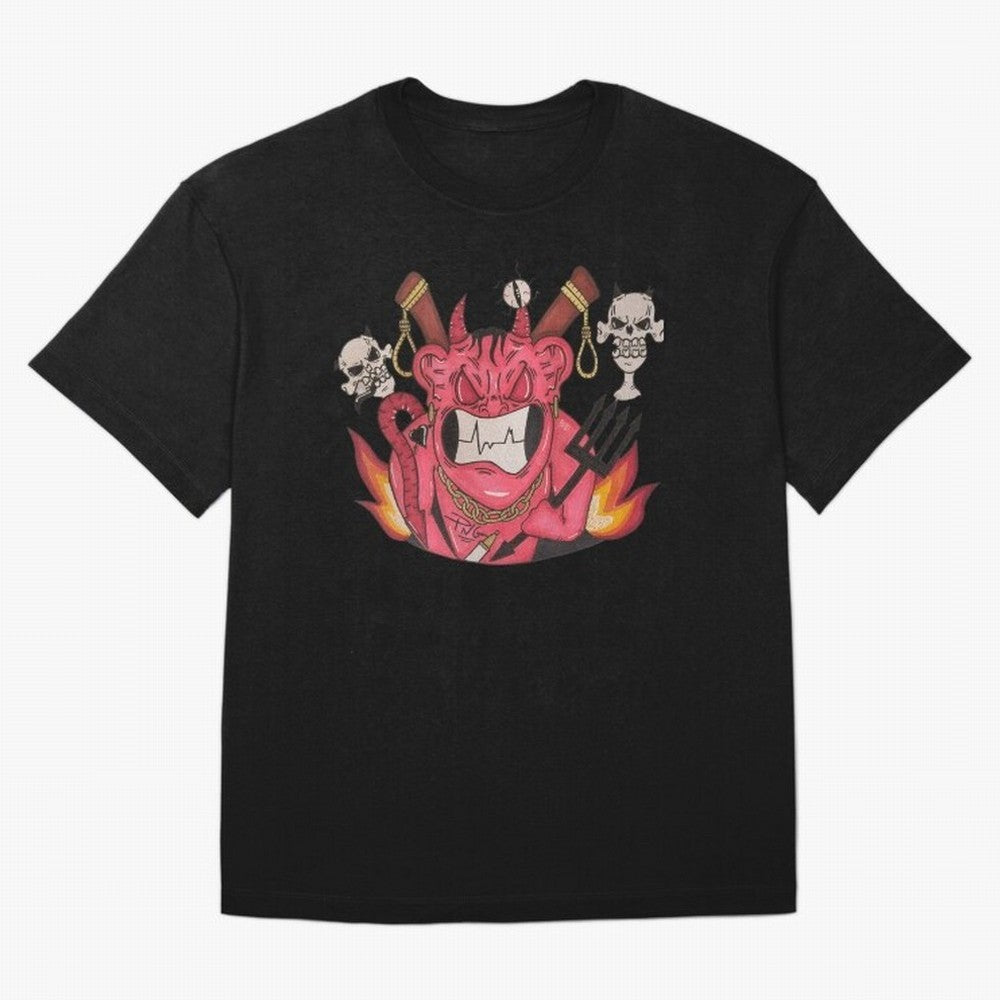 Devil Graffit Oversized T-Shirt Show Fan Pride Across the FIFA World Cup 2026 Journey through Cristiano Ronaldo Highlights, Spain Pride, Retro Football Energy, Iconic Rivalries, Trophy Chase Drama and Stadium Atmosphere; Built for Supporters