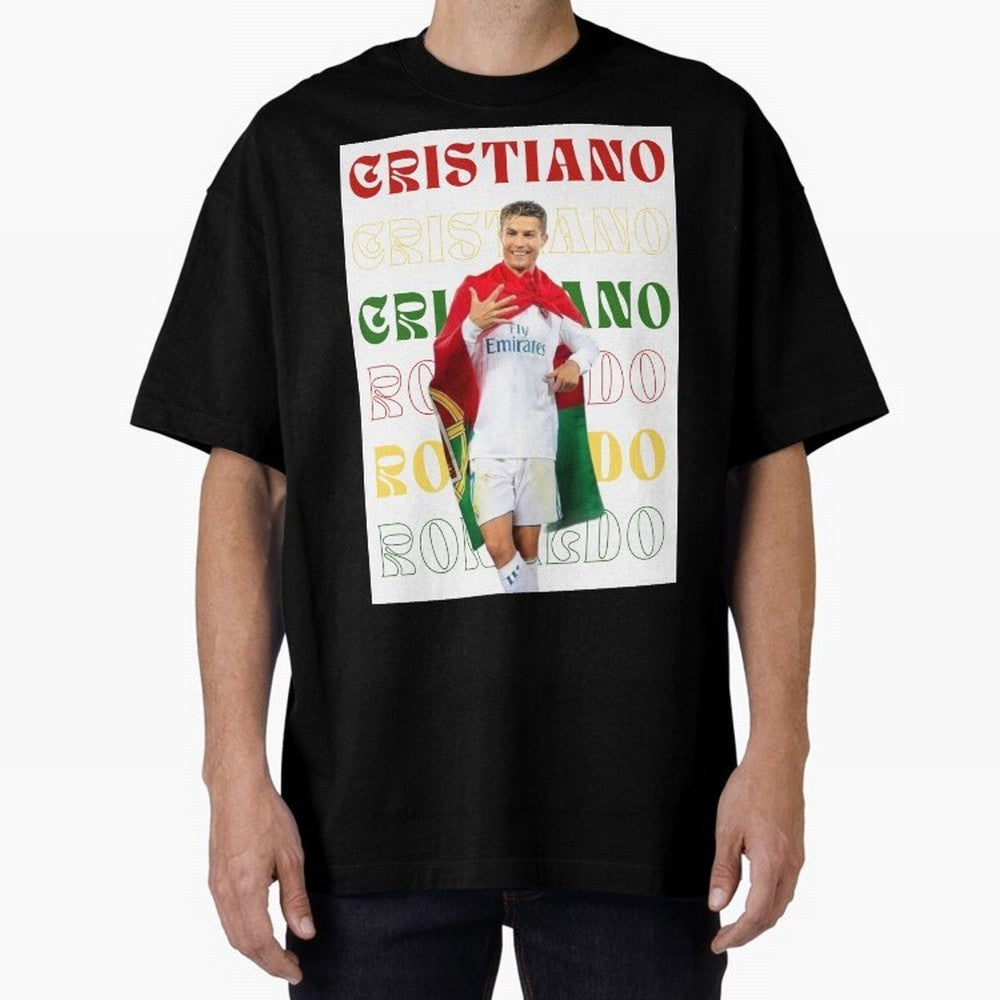 Cristiano Ronaldo designs Oversized T-Shirt Represent the Passion of FIFA World Cup 2026 USA Canada Mexico Driven by Haaland and Mbappe, England, France and Netherlands Energy, Football History, Final Match Energy, Crowd Noise and Once in a