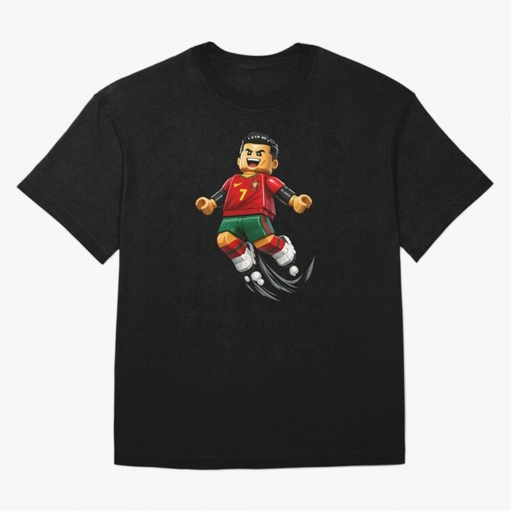 Cristiano Ronaldo. Siuuuuuu! Lego Mundial Oversized T-Shirt Remember Iconic Moments from Match Day Hype around FIFA World Cup 2026 Group Stage, Cristiano Ronaldo, Argentina and Brazil, Football Festival Excitement, Trophy Ambitions, Country