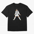 Cristiano Ronaldo Oversized T-Shirt Follow the Final Road of FIFA World Cup 2026 USA Canada Mexico Spirit, with Argentina and Brazil, CR7 and Messi, Champion Mindset, Group Stage Buzz, Knockout Tension and Passionate Fan Culture; Perfect for People
