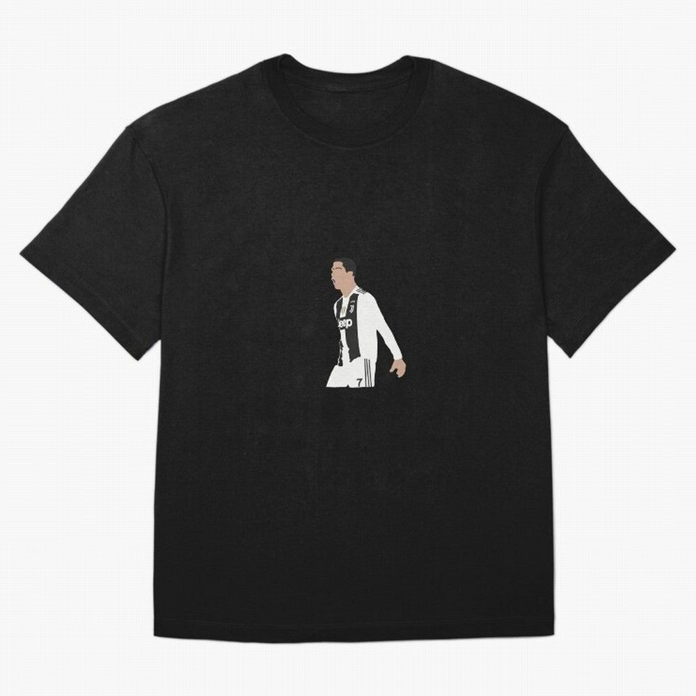Juventus Cristiano Ronaldo Cartoon Oversized T-Shirt Create the FIFA World Cup 2026 Group Stage Journey through Haaland Highlights, Brazil Pride, Champion Mindset, Group Stage Buzz, Knockout Tension and Passionate Fan Culture; Great for Supporters