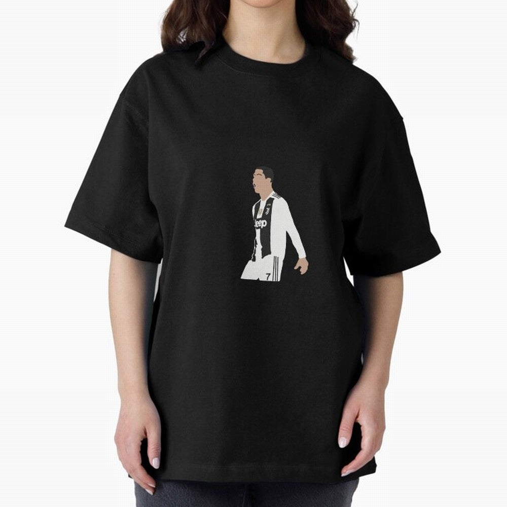 Juventus Cristiano Ronaldo Cartoon Oversized T-Shirt Create the FIFA World Cup 2026 Group Stage Journey through Haaland Highlights, Brazil Pride, Champion Mindset, Group Stage Buzz, Knockout Tension and Passionate Fan Culture; Great for Supporters