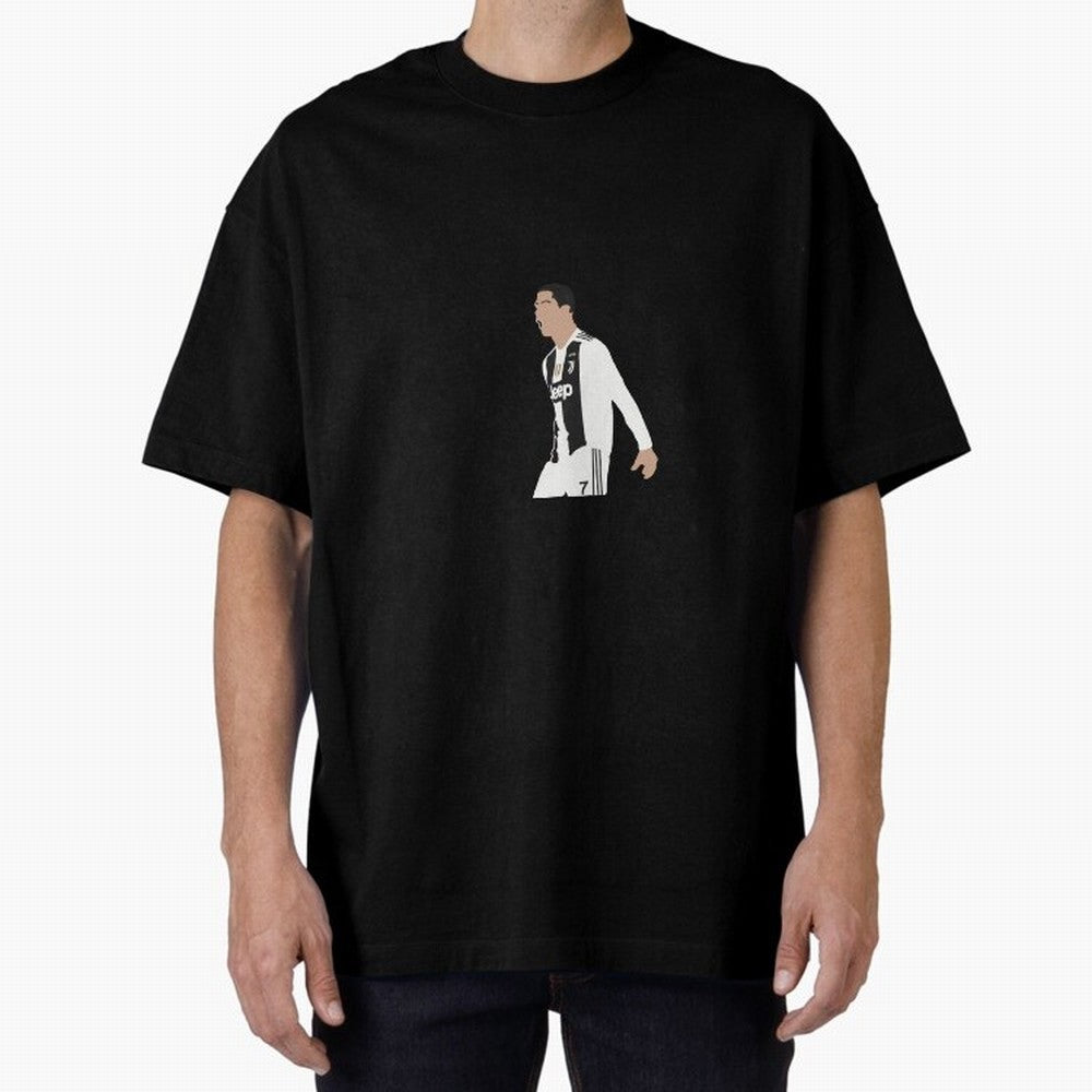 Juventus Cristiano Ronaldo Cartoon Oversized T-Shirt Create the FIFA World Cup 2026 Group Stage Journey through Haaland Highlights, Brazil Pride, Champion Mindset, Group Stage Buzz, Knockout Tension and Passionate Fan Culture; Great for Supporters