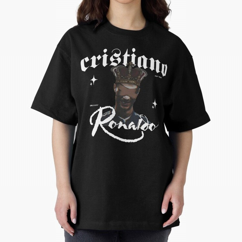 CR7 King edition Oversized T-Shirt Show Your Love for FIFA World Cup 2026 Group Stage Spirit, Filled with France, Mbappe and Neymar, Retro Football Energy, Iconic Rivalries, Trophy Chase Drama and Stadium Atmosphere; Made for Collectors Who Enjoy