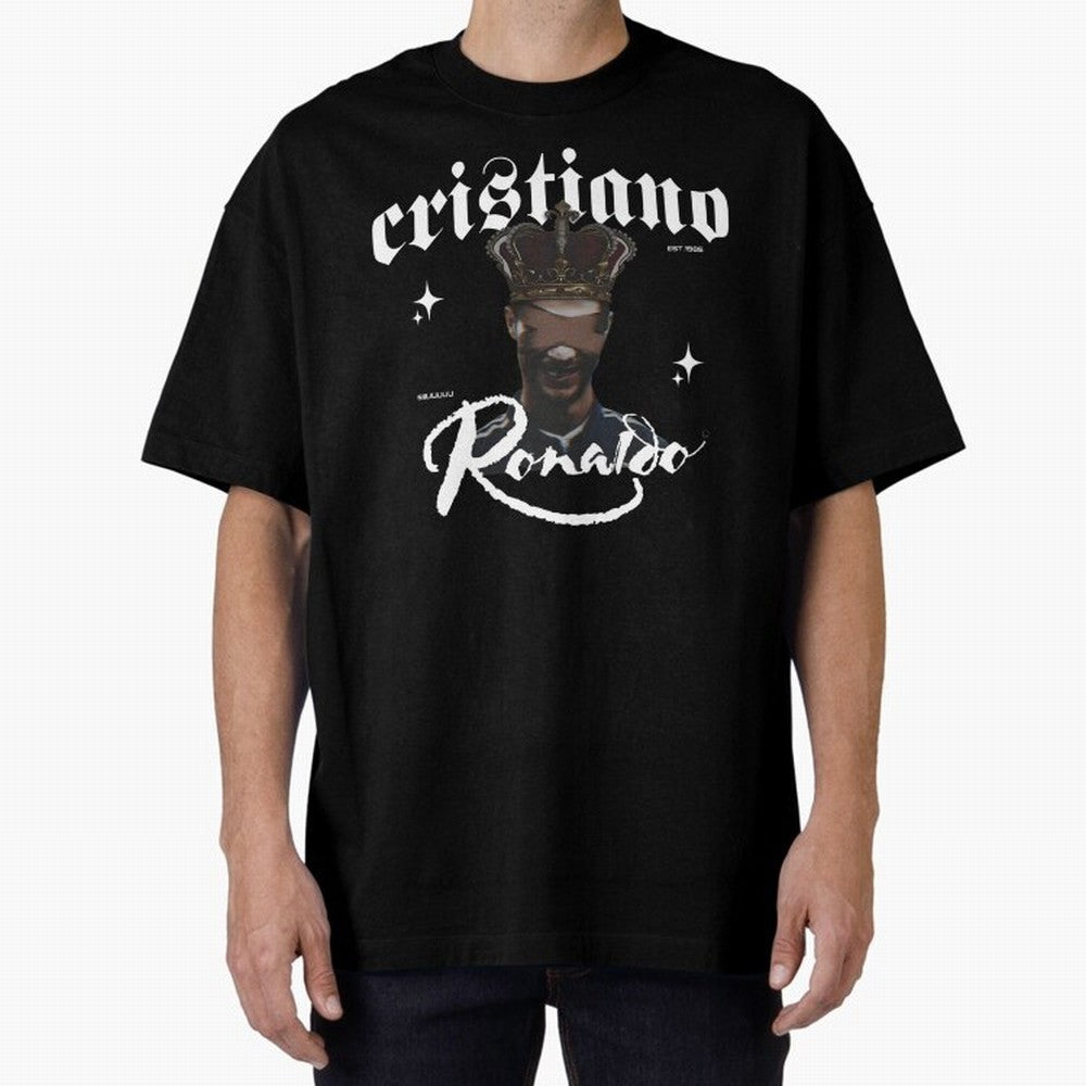 CR7 King edition Oversized T-Shirt Show Your Love for FIFA World Cup 2026 Group Stage Spirit, Filled with France, Mbappe and Neymar, Retro Football Energy, Iconic Rivalries, Trophy Chase Drama and Stadium Atmosphere; Made for Collectors Who Enjoy