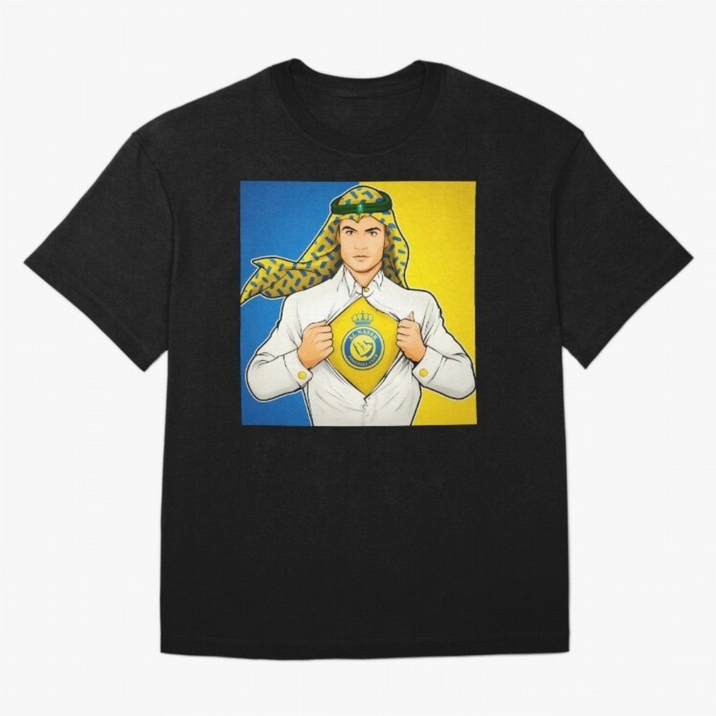 Al Nassr Cr7 Oversized T-Shirt Make Your Look Match Match Day Hype around FIFA World Cup 2026 USA Canada Mexico, Haaland, Spain and Netherlands, Supporter Pride, Iconic Celebrations, Legendary Names and Global Match Day Energy; Perfect for Fans,