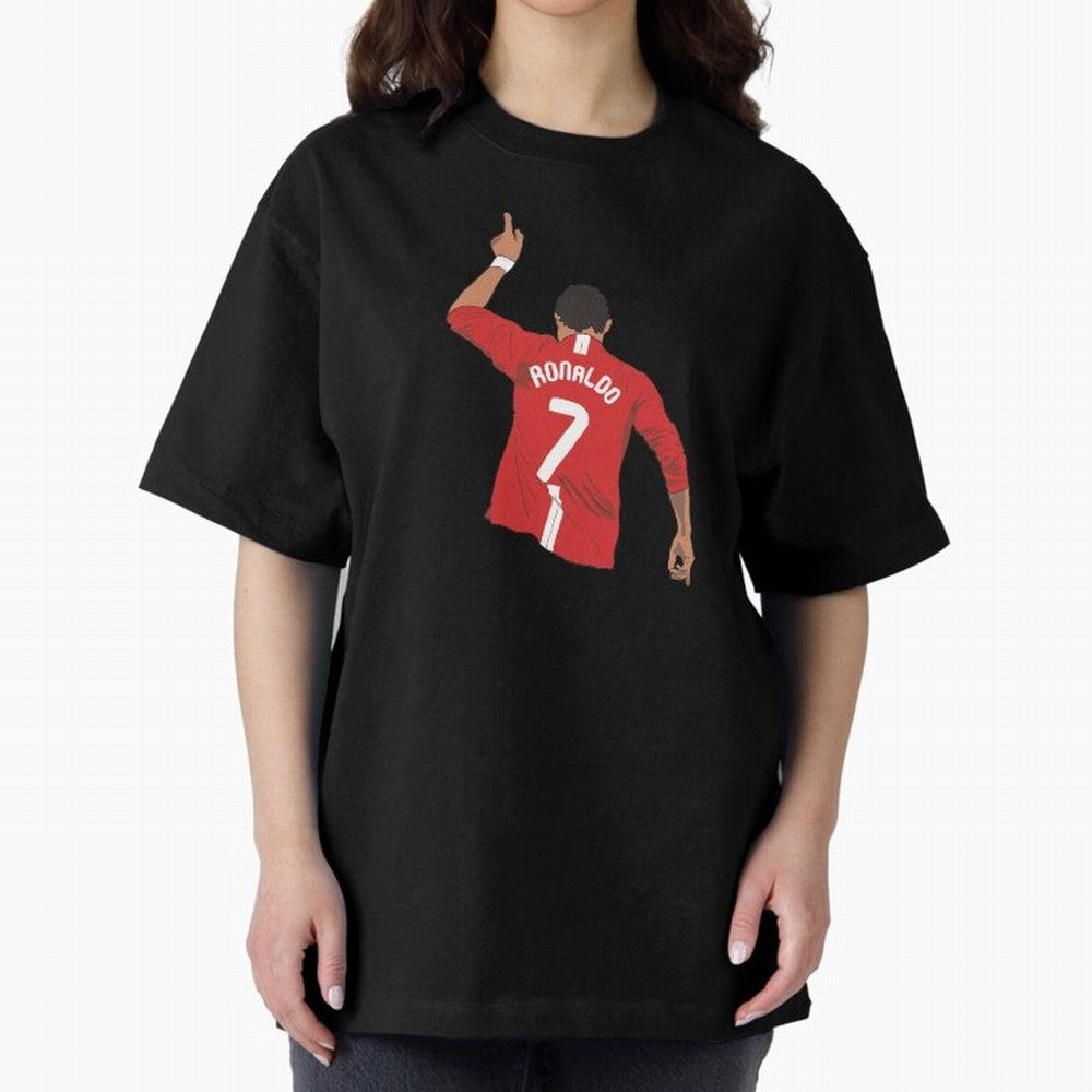 Cristiano Ronaldo MUFC Oversized T-Shirt Share the Excitement of FIFA World Cup 2026 Group Stage for Fans of Messi, Neymar and Mbappe and Spain, Bringing Classic Soccer Heritage, Championship Pressure, Fan Loyalty and International Pride; Perfect