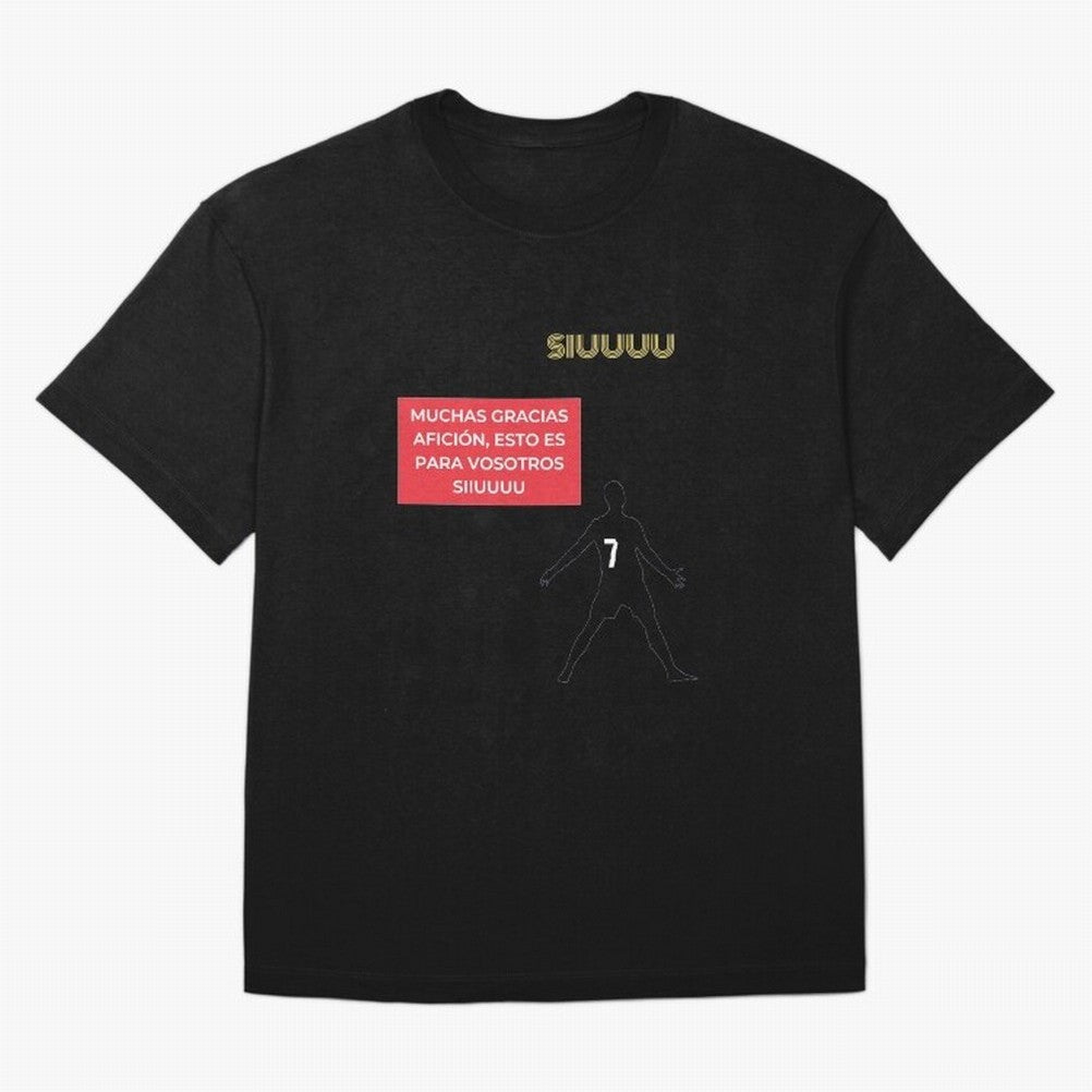 SIUUU CR7 Oversized T-Shirt Embrace FIFA World Cup 2026 Group Stage Built around Messi, Neymar and Mbappe, Portugal Energy, Stadium Memories, Football Loyalty, International Chants and Championship Tradition; Perfect for Fans, Collectors, Family
