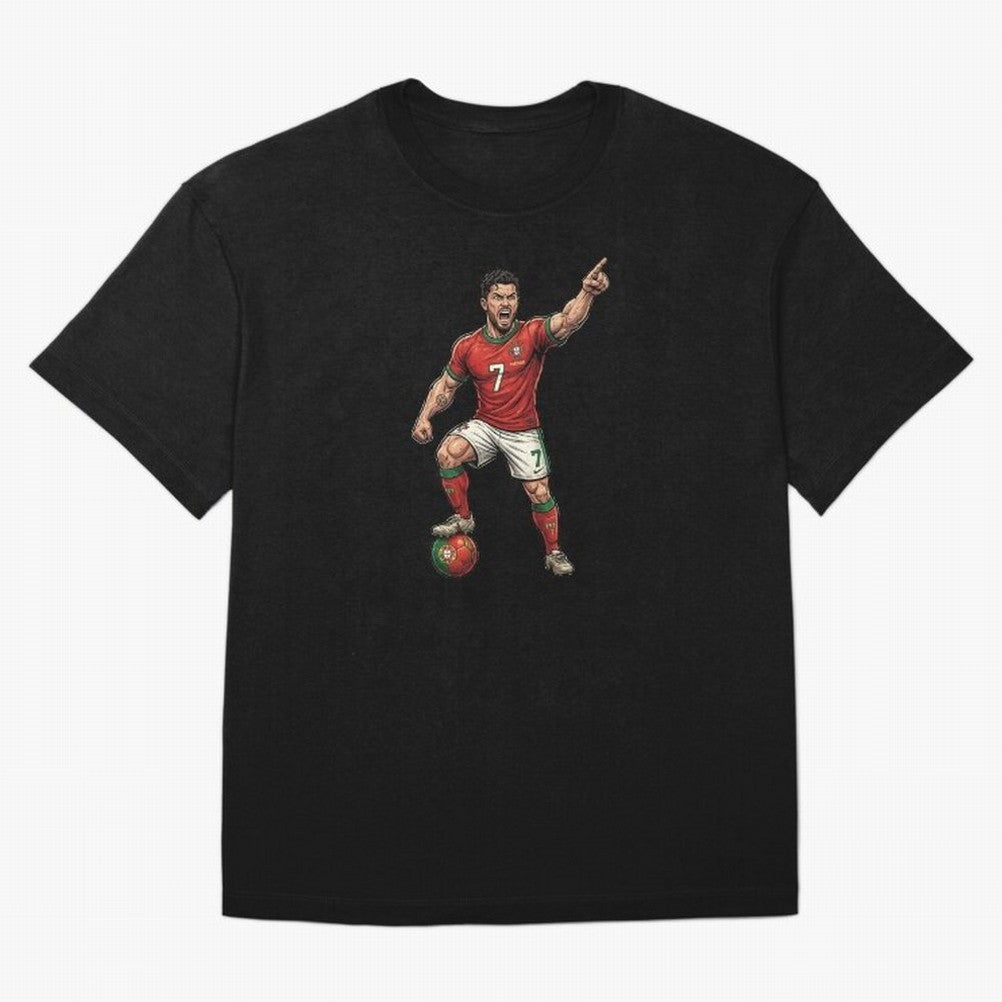 The ultimate soccer player | anime style Oversized T-Shirt Back the Journey through FIFA World Cup 2026 USA Canada Mexico Made for Cristiano Ronaldo, Haaland and CR7, France Energy, Classic Soccer Heritage, Championship Pressure, Fan Loyalty and