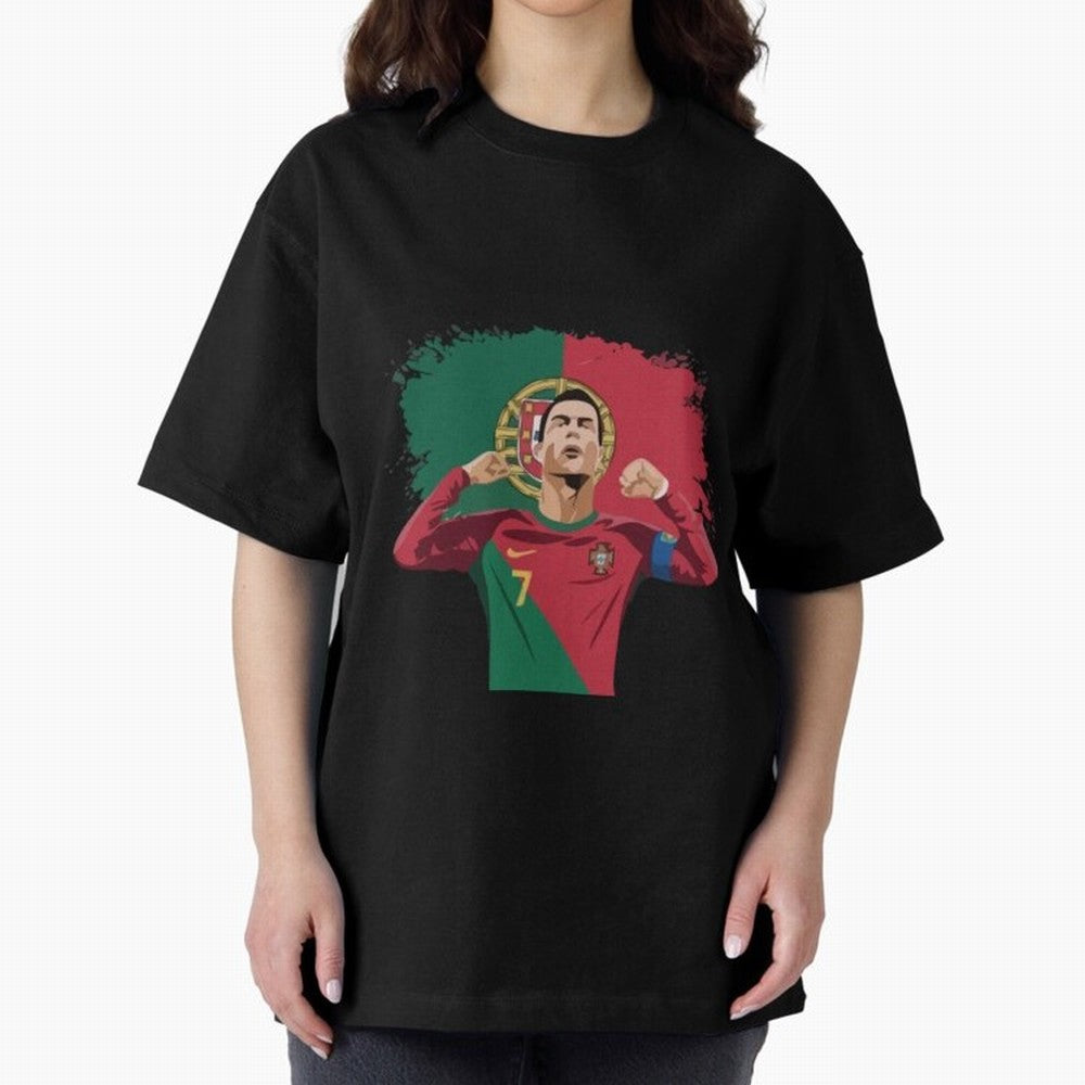 Cristiano Ronaldo CR7 T-shirt Design Oversized T-Shirt Back the Journey through the FIFA World Cup 2026 USA Canada Mexico Journey through Cristiano Ronaldo, Haaland and CR7 Highlights, Argentina and Brazil Pride, Soccer Culture, Superstar Moments,