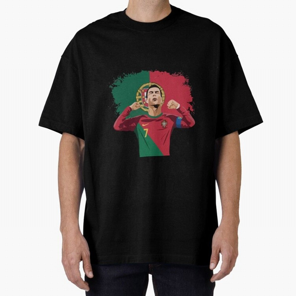 Cristiano Ronaldo CR7 T-shirt Design Oversized T-Shirt Back the Journey through the FIFA World Cup 2026 USA Canada Mexico Journey through Cristiano Ronaldo, Haaland and CR7 Highlights, Argentina and Brazil Pride, Soccer Culture, Superstar Moments,