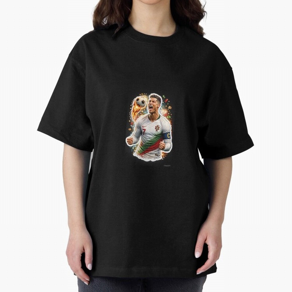 Ronaldo Winning Moment Oversized T-Shirt Celebrate the Biggest Stage of Match Day Hype around FIFA World Cup 2026, Haaland and Mbappe, Argentina, Football History, Final Match Energy, Crowd Noise and Once in a Lifetime Moments; Perfect for