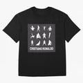 Cristiano Ronaldo Minimalism Silhouette Oversized T-Shirt Show Your Stadium Side during Global Football Passion for FIFA World Cup 2026 Group Stage, Connected to Messi, Neymar and Mbappe, Argentina, France and Brazil, Match Day Excitement,