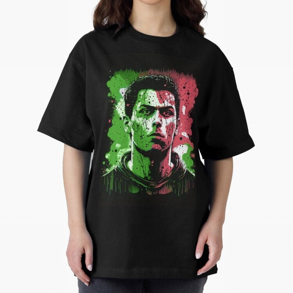 Cristiano Ronaldo Oversized T-Shirt Embrace Match Day Hype around FIFA World Cup 2026 USA Canada Mexico, Cristiano Ronaldo, Portugal, Football History, Final Match Energy, Crowd Noise and Once in a Lifetime Moments; Ideal for Fans Who Follow Messi,