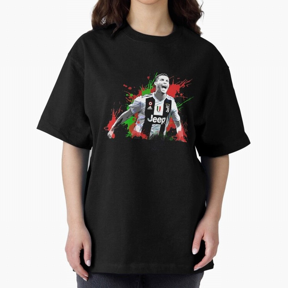 Cristiano Ronaldo Oversized T-Shirt Celebrate Fan Favorites in FIFA World Cup 2026 Spirit, Connected to Germany, Messi, CR7 and Mbappe, Supporter Pride, Iconic Celebrations, Legendary Names and Global Match Day Energy; Ideal for Passionate Fans Who