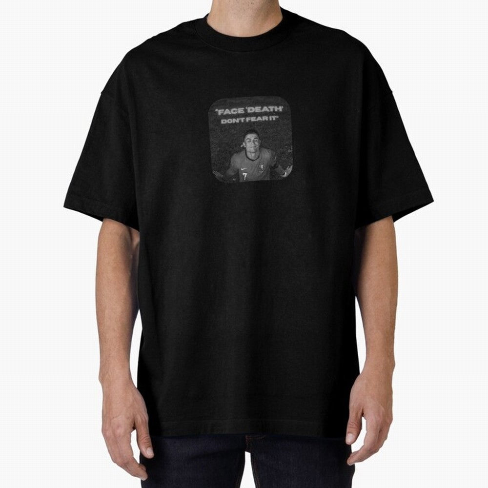 CR7 Fearless Icon Oversized T-Shirt Carry National Pride through FIFA World Cup 2026 USA Canada Mexico Centered on Messi, CR7 and Mbappe, Portugal Energy, Global Supporter Spirit, Legendary Goals, National Colors and Tournament Celebration; Ideal