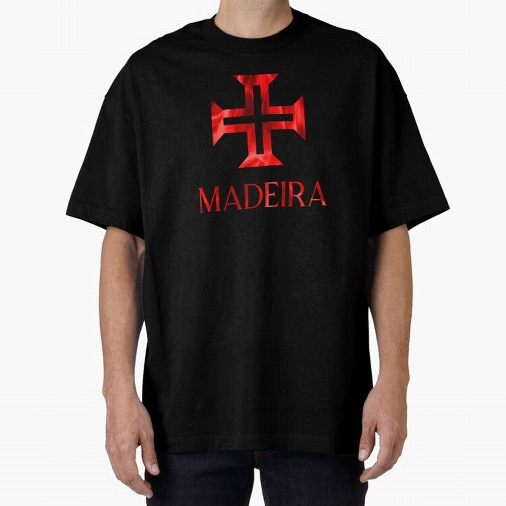 Madeira flames Oversized T-Shirt Show Championship Spirit for Match Day Hype around FIFA World Cup 2026 USA Canada Mexico, Messi, Neymar and Mbappe, England, Stadium Chants, National Pride, Trophy Dreams and Unforgettable Football Memories; Perfect
