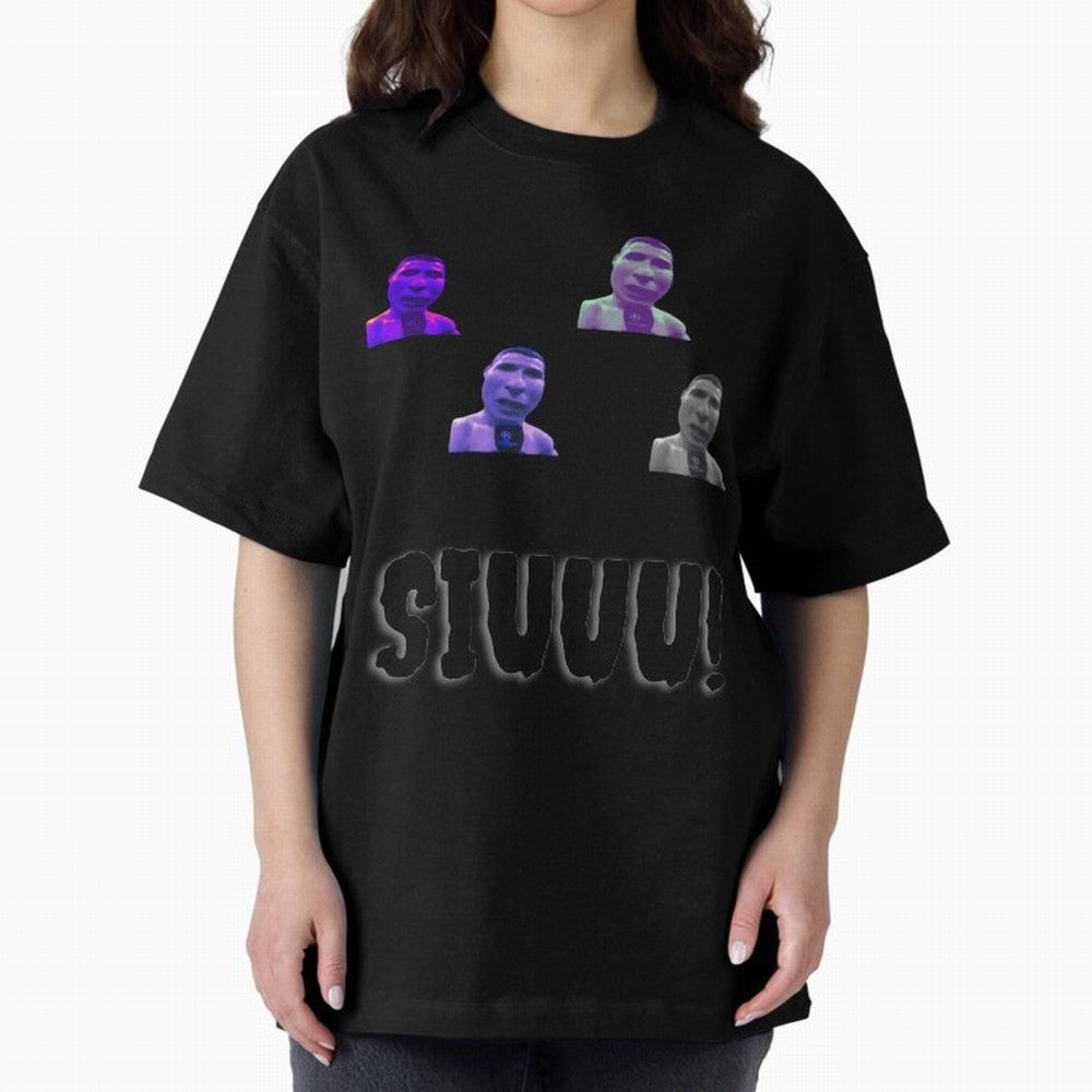 siuuu funny cr7 stickers 2022 Oversized T-Shirt Show Championship Spirit for Global Football Passion for FIFA World Cup 2026, Built around Neymar, Haaland and Cristiano Ronaldo, Argentina and Brazil, Stadium Chants, National Pride, Trophy Dreams