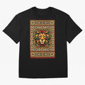 Portuguese Geometric Lion Portrait Oversized T-Shirt Support the Legends of FIFA World Cup 2026 Group Stage Spirit, Capturing France, Messi, CR7 and Mbappe, Worldwide Fan Energy, Dramatic Goals, Stadium Lights and Championship Celebrations; Perfect
