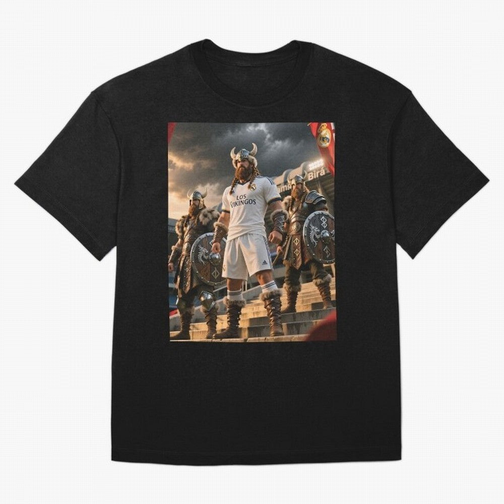 Los Vikingos del Bernab¨¦u Oversized T-Shirt Show Love for Legendary Goals in FIFA World Cup 2026 Featuring Cristiano Ronaldo, Argentina Energy, Championship Spirit, Famous Goals, Roaring Crowds and International Football Unity; Perfect for Fans,