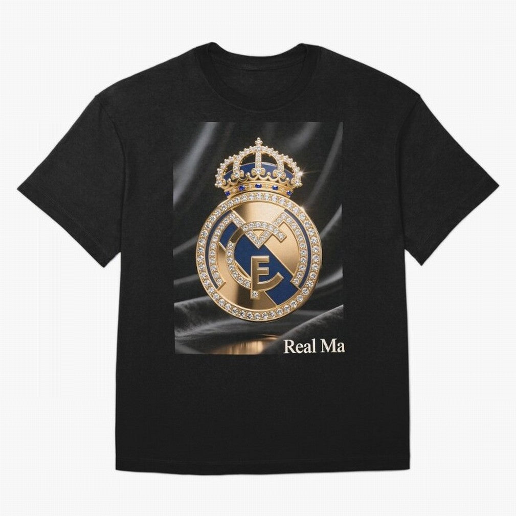 Gold Madrid Real Oversized T-Shirt Unlock the FIFA World Cup 2026 Group Stage Journey through Neymar, Haaland and Cristiano Ronaldo Highlights, Portugal, Spain and Germany Pride, Worldwide Fan Energy, Dramatic Goals, Stadium Lights and Championship