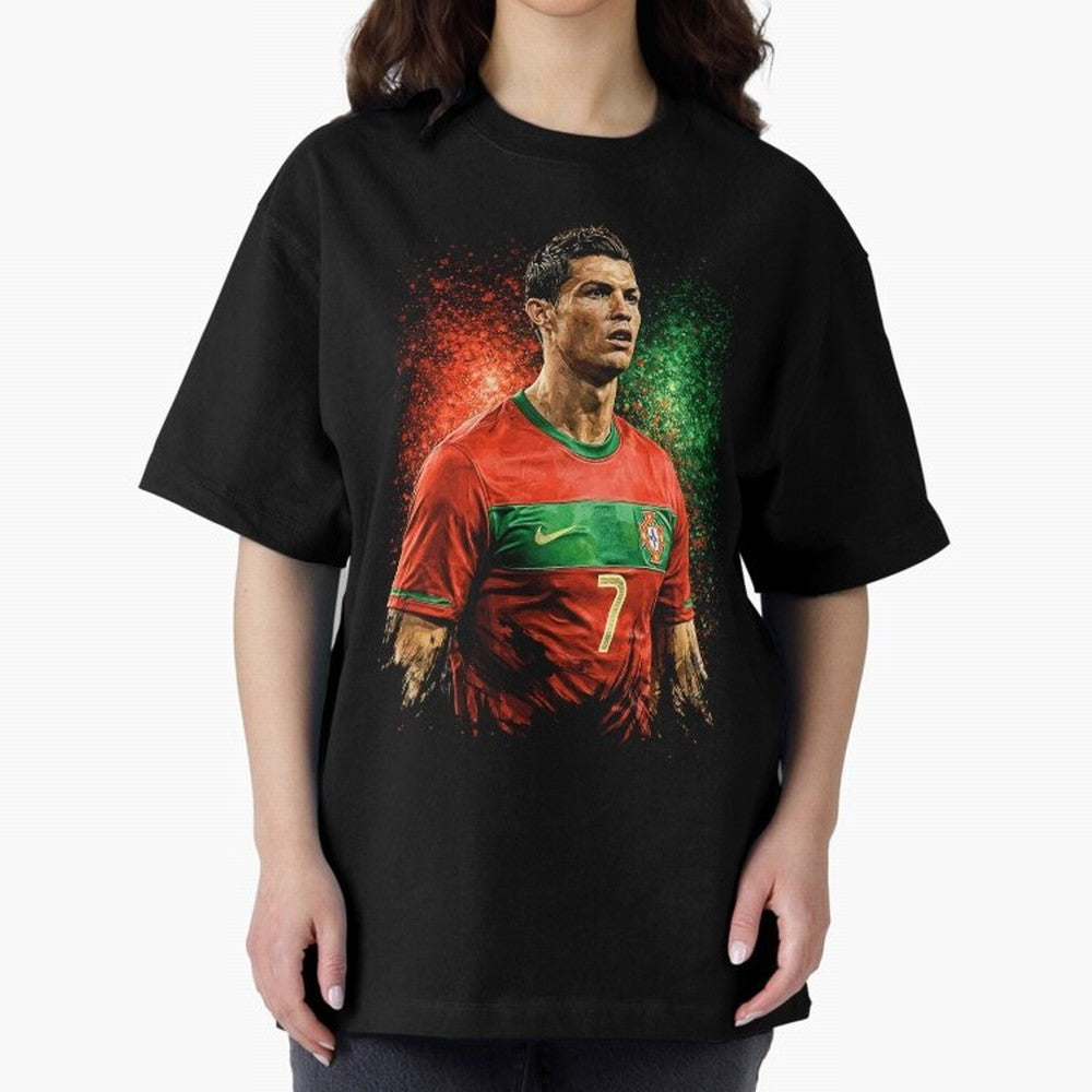 Cristiano Ronaldo Football Legend Oversized T-Shirt Bring Global Tournament Vibes to FIFA World Cup 2026 USA Canada Mexico Made for Cristiano Ronaldo, Argentina, France and Brazil Energy, Football Festival Excitement, Trophy Ambitions, Country