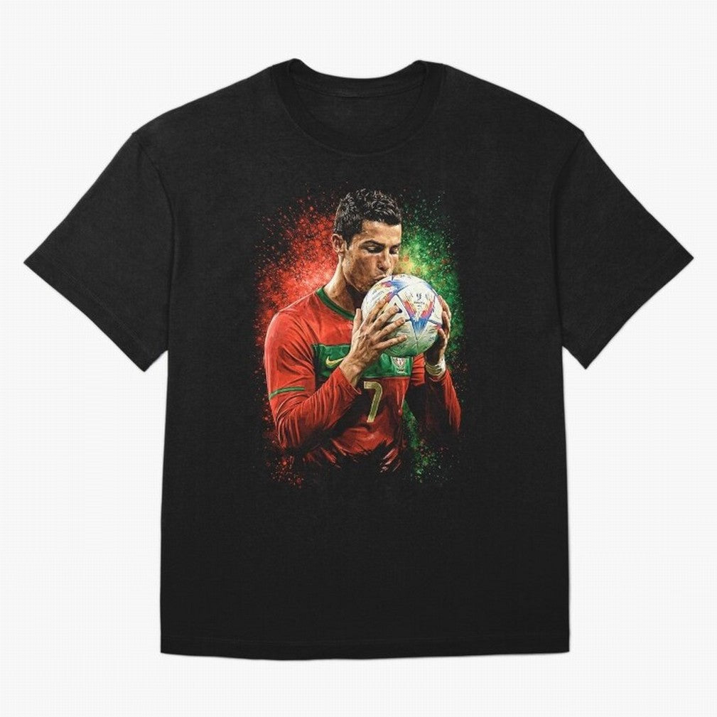 Cristiano Ronaldo Football Legend Oversized T-Shirt Stand with Global Football Passion for FIFA World Cup 2026 Group Stage, Made for Neymar, Germany, Fan Favorite Moments, National Team Passion, Big Match Drama and Soccer History; Made for