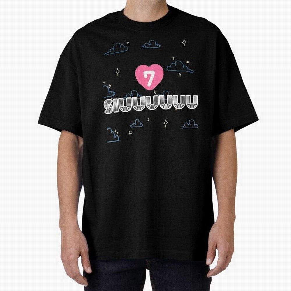 Siiiuuu 7 CR7 goal Oversized T-Shirt Remember Iconic Moments from FIFA World Cup 2026 Connected to Messi, Neymar and Mbappe, Brazil Energy, Global Supporter Spirit, Legendary Goals, National Colors and Tournament Celebration; Great for Watch