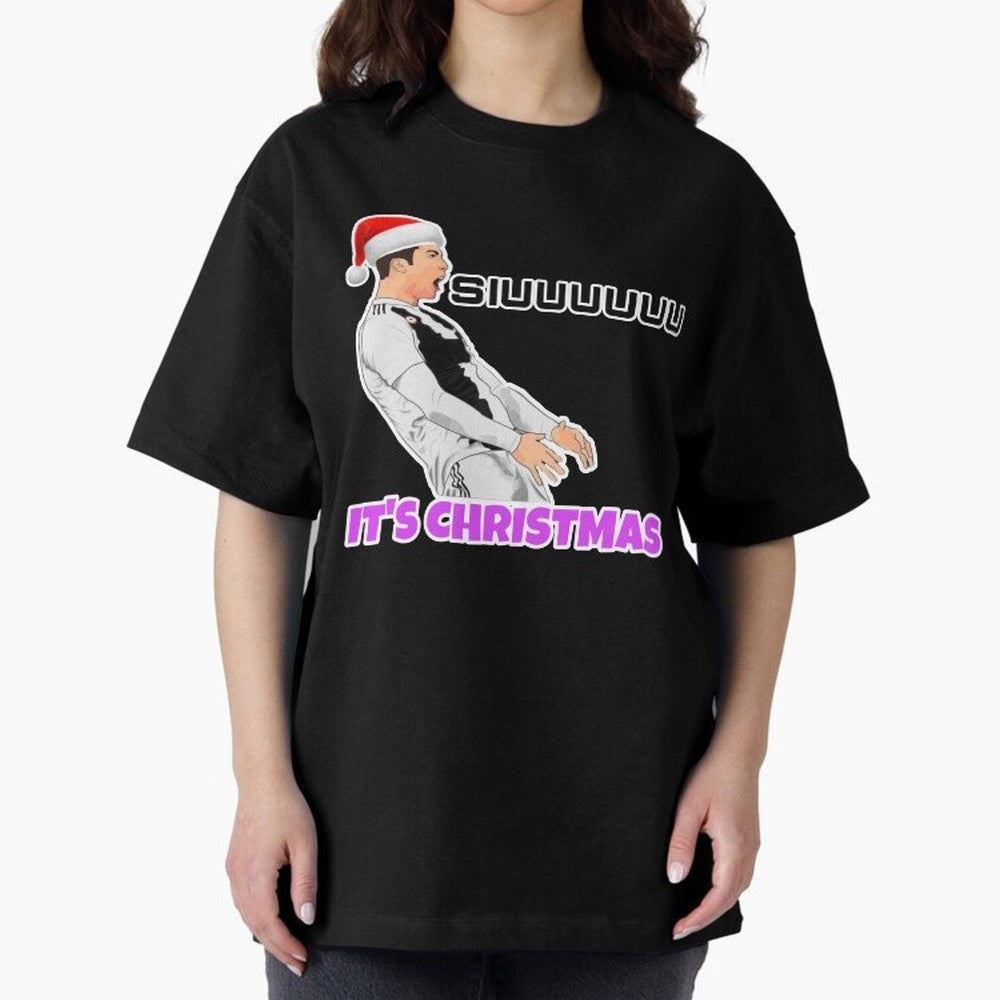 It¡¯s Christmas siuuu CR7 funny Oversized T-Shirt Represent the FIFA World Cup 2026 Journey through Neymar, Haaland and Cristiano Ronaldo Highlights, Germany Pride, Match Day Excitement, Supporter Culture, Golden Goals and Global Football Passion;
