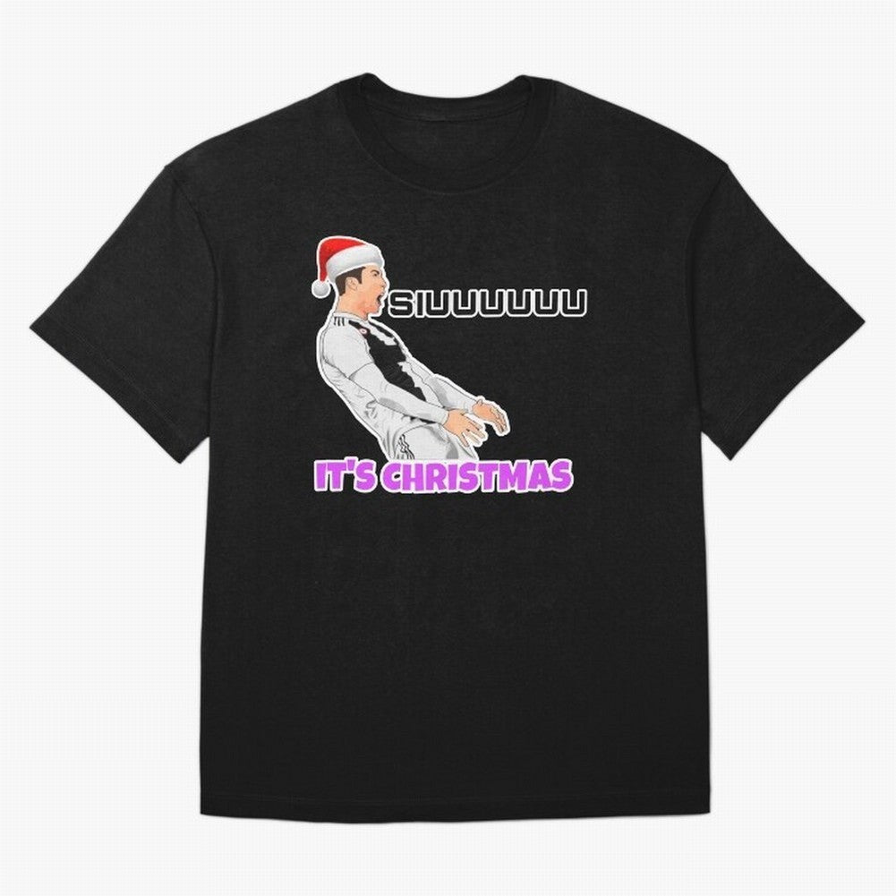 It¡¯s Christmas siuuu CR7 funny Oversized T-Shirt Represent the FIFA World Cup 2026 Journey through Neymar, Haaland and Cristiano Ronaldo Highlights, Germany Pride, Match Day Excitement, Supporter Culture, Golden Goals and Global Football Passion;