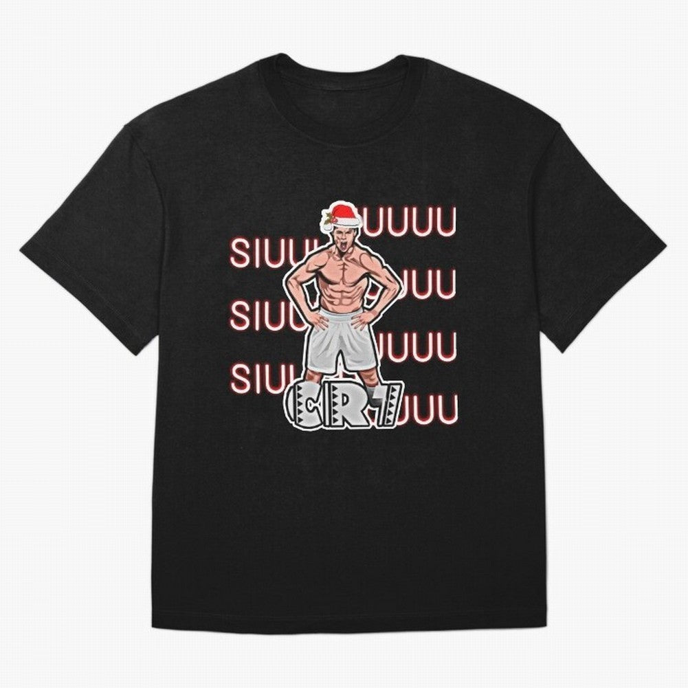 Siuuu cr7 christmas Oversized T-Shirt Celebrate Golden Goal Energy in FIFA World Cup 2026 Group Stage Connected to Mbappe and Neymar, Brazil Energy, Football Passion, Legendary Performances, Festival Vibes and Supporter Community; Perfect for Fans,