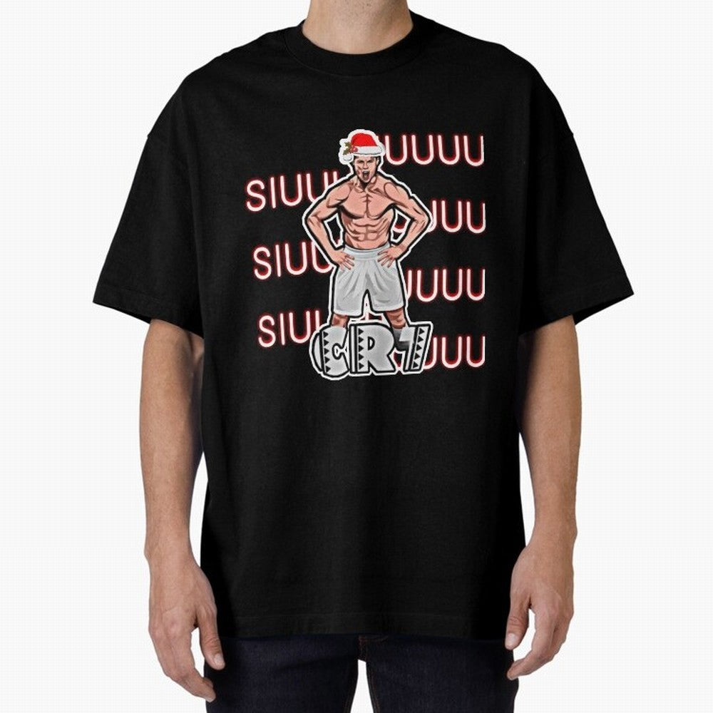 Siuuu cr7 christmas Oversized T-Shirt Celebrate Golden Goal Energy in FIFA World Cup 2026 Group Stage Connected to Mbappe and Neymar, Brazil Energy, Football Passion, Legendary Performances, Festival Vibes and Supporter Community; Perfect for Fans,