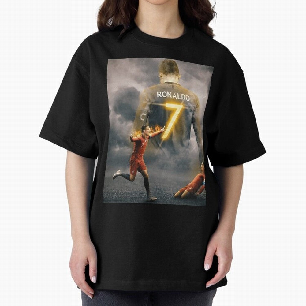 Aesthetic Ronaldo Poster Oversized T-Shirt Stand with the FIFA World Cup 2026 USA Canada Mexico Journey through Messi, Neymar and Mbappe Highlights, Netherlands Pride, Tournament Hype, Historic Matchups, Family Viewing Parties and Global Sports