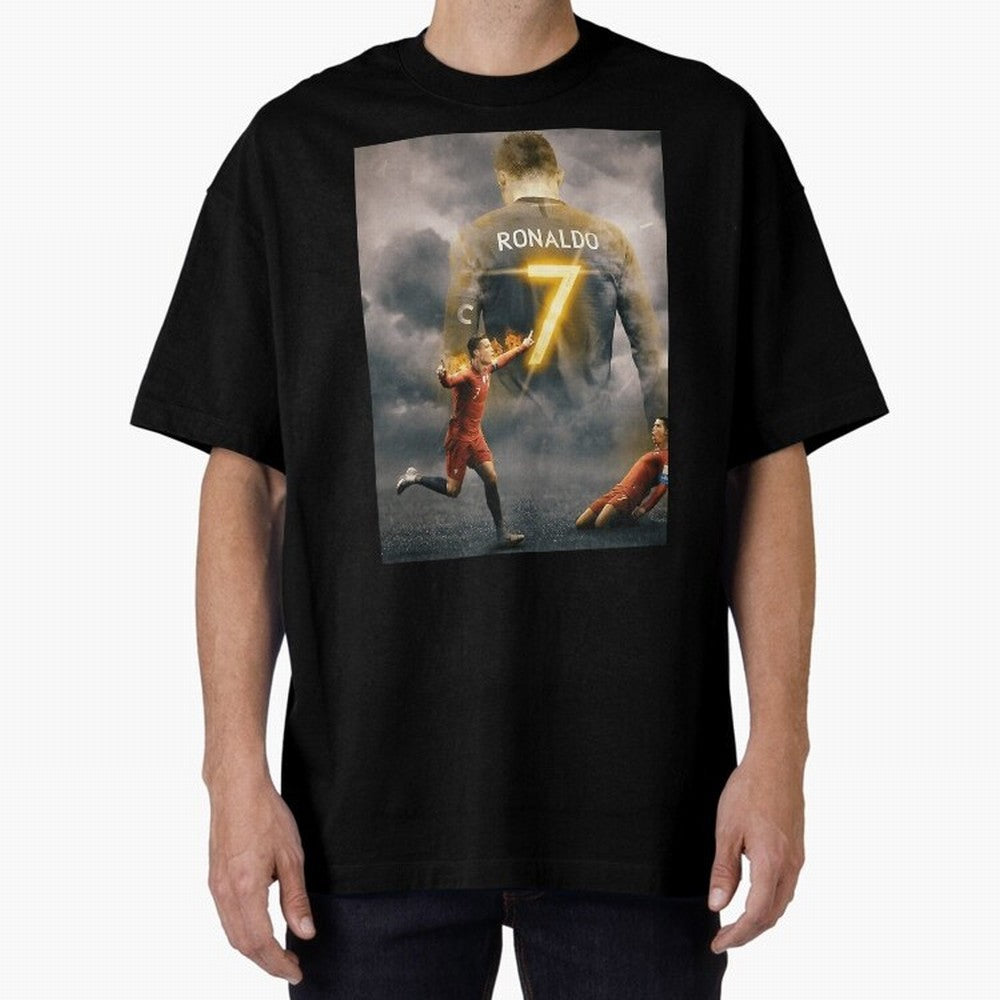 Aesthetic Ronaldo Poster Oversized T-Shirt Stand with the FIFA World Cup 2026 USA Canada Mexico Journey through Messi, Neymar and Mbappe Highlights, Netherlands Pride, Tournament Hype, Historic Matchups, Family Viewing Parties and Global Sports