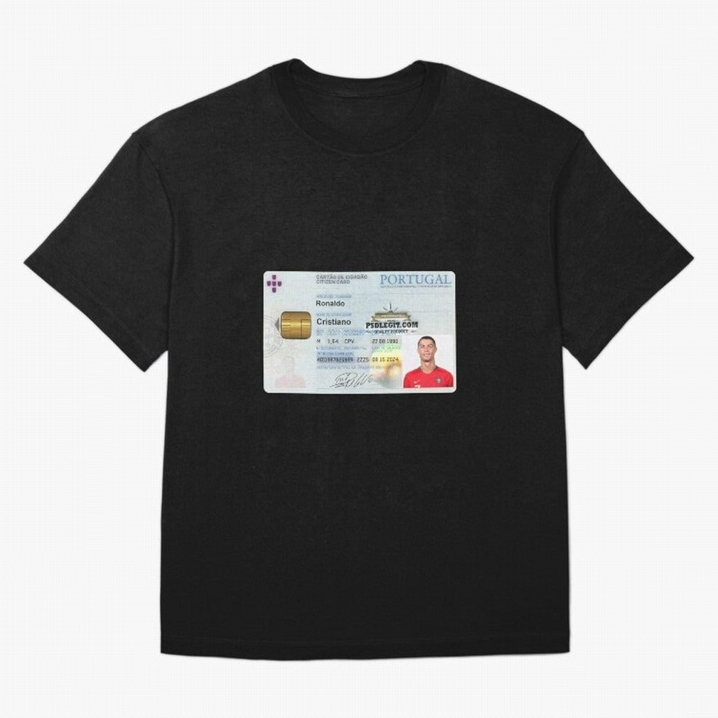 Cristiano Ronaldo CARD ID Oversized T-Shirt Bring Champion Energy into Global Football Passion for FIFA World Cup 2026 USA Canada Mexico, Made for Haaland and Mbappe, England, Stadium Memories, Football Loyalty, International Chants and