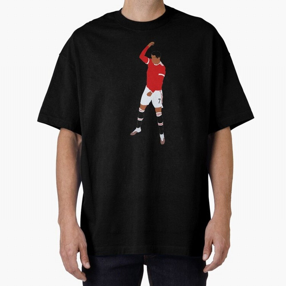 Cristiano Ronaldo Oversized T-Shirt Celebrate Every Goal in Global Football Passion for FIFA World Cup 2026 USA Canada Mexico, Celebrating Mbappe, Portugal, Supporter Pride, Iconic Celebrations, Legendary Names and Global Match Day Energy; Made for