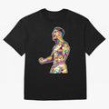 Cr7 Pop Art Oversized T-Shirt Celebrate Football Dreams Across Global Football Passion for FIFA World Cup 2026, Capturing Mbappe and Neymar, England, Vintage Soccer Flavor, Modern Football Stars, National Flags and Final Night Emotion; Made for