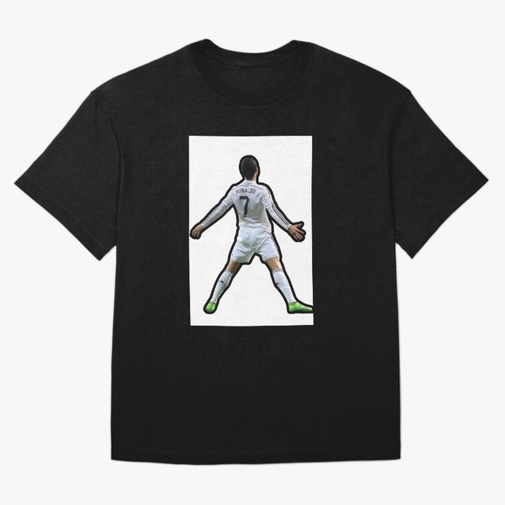 Cristiano Ronaldo Suii Sticker Oversized T-Shirt Honor Champions and Dreams in Match Day Hype around FIFA World Cup 2026 USA Canada Mexico, Messi, Spain, Football Festival Excitement, Trophy Ambitions, Country Rivalries and Star Player Buzz; Built
