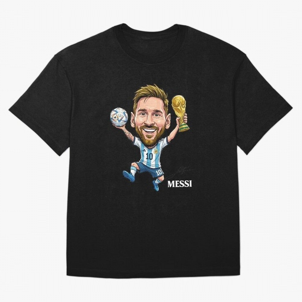 Messi Campion Oversized T-Shirt Celebrate Football Heritage in FIFA World Cup 2026 USA Canada Mexico for Fans of Neymar and Netherlands, Bringing Stadium Memories, Football Loyalty, International Chants and Championship Tradition; Ideal for