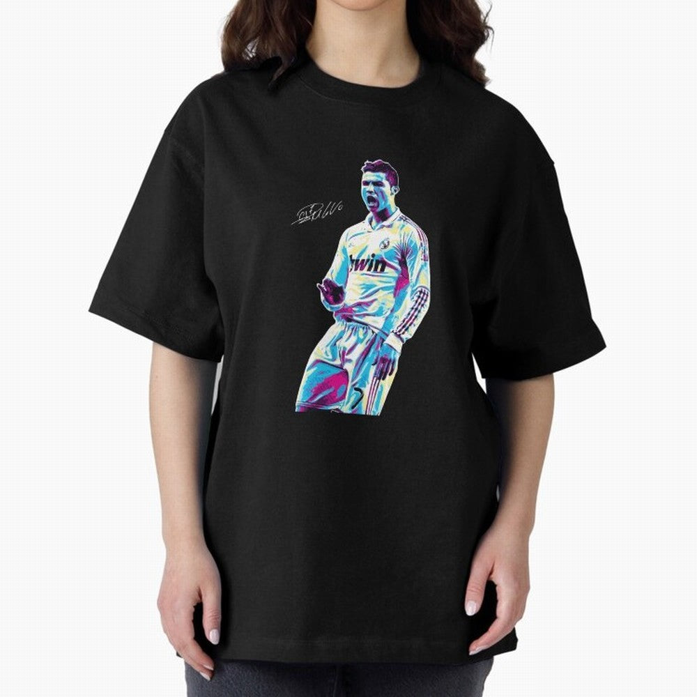 Cristiano Ronaldo Oversized T-Shirt Honor the Beautiful Game during the FIFA World Cup 2026 Journey through CR7 and Messi Highlights, England and Germany Pride, Stadium Chants, National Pride, Trophy Dreams and Unforgettable Football Memories;