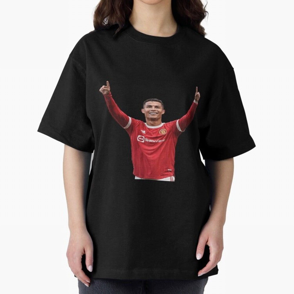 Crisitano Ronaldo Manchester United Oversized T-Shirt Bring Retro Soccer Energy to the FIFA World Cup 2026 USA Canada Mexico Journey through CR7 and Messi Highlights, England, France and Netherlands Pride, Global Supporter Spirit, Legendary Goals,