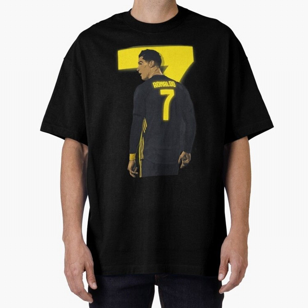 CR7 cristiano ronaldo logo Oversized T-Shirt Make Your Look Match FIFA World Cup 2026 Capturing CR7 and Messi, France Energy, Sports Nostalgia, International Competition, Famous Players and Unforgettable Victories; Perfect for People Who Love