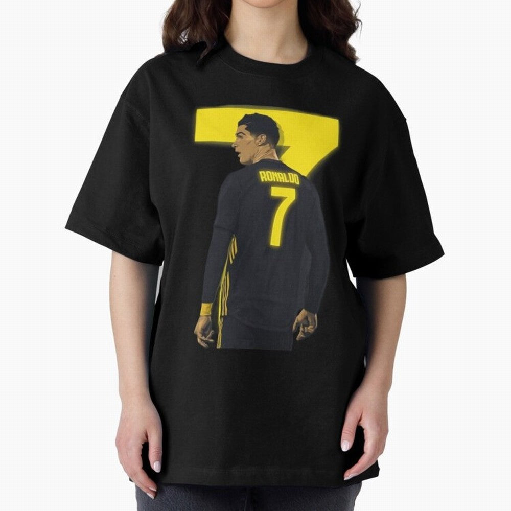 CR7 cristiano ronaldo logo Oversized T-Shirt Make Your Look Match FIFA World Cup 2026 Capturing CR7 and Messi, France Energy, Sports Nostalgia, International Competition, Famous Players and Unforgettable Victories; Perfect for People Who Love