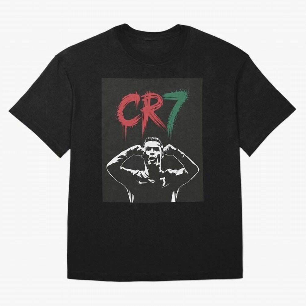 Cristiano Ronaldo CR7 T-shirt Design Oversized T-Shirt Celebrate Football Heritage in FIFA World Cup 2026 Group Stage Inspired by Cristiano Ronaldo, Brazil, Portugal and Argentina Energy, Retro Football Energy, Iconic Rivalries, Trophy Chase Drama