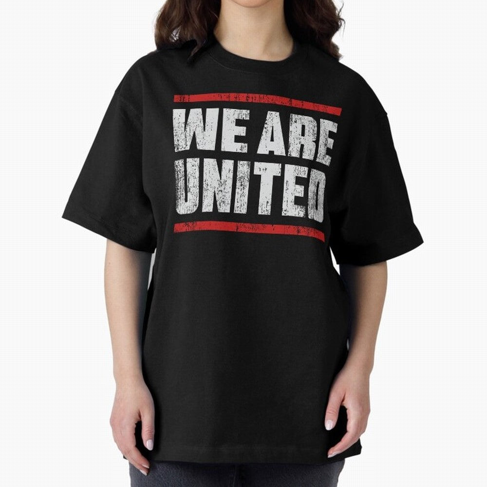 We Are United Oversized T-Shirt Represent the Passion of Global Football Passion for FIFA World Cup 2026, Inspired by Neymar, Haaland and Cristiano Ronaldo, France and Portugal, Championship Spirit, Famous Goals, Roaring Crowds and International