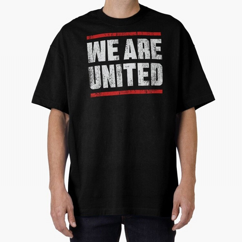 We Are United Oversized T-Shirt Represent the Passion of Global Football Passion for FIFA World Cup 2026, Inspired by Neymar, Haaland and Cristiano Ronaldo, France and Portugal, Championship Spirit, Famous Goals, Roaring Crowds and International