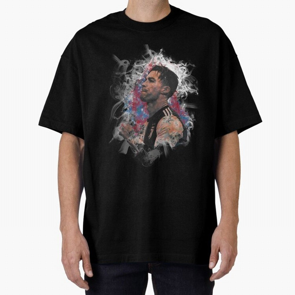 Cristiano Ronaldo pop art painting of ronaldo Oversized T-Shirt Enjoy FIFA World Cup 2026 Group Stage for Fans of Neymar and Brazil, Portugal and Argentina, Bringing Vintage Soccer Flavor, Modern Football Stars, National Flags and Final Night